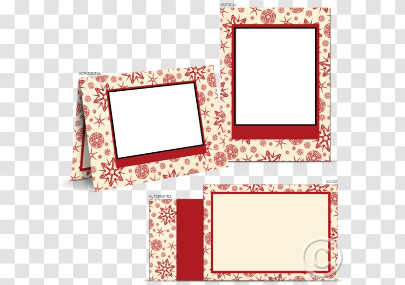 Picture Frames Rectangle Pattern - Red - Greeting Card Templates Transparent PNG