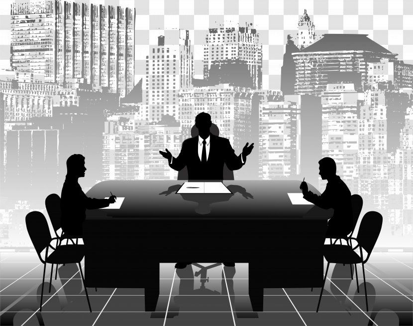 Office Business - Chair - Cartoon People Meeting Transparent PNG