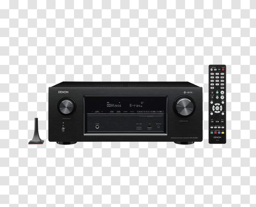 Denon AVR-X3400H 7.2 Channel AV Receiver Home Theater Systems 4K Resolution - Audio - Dolby Stereo Transparent PNG