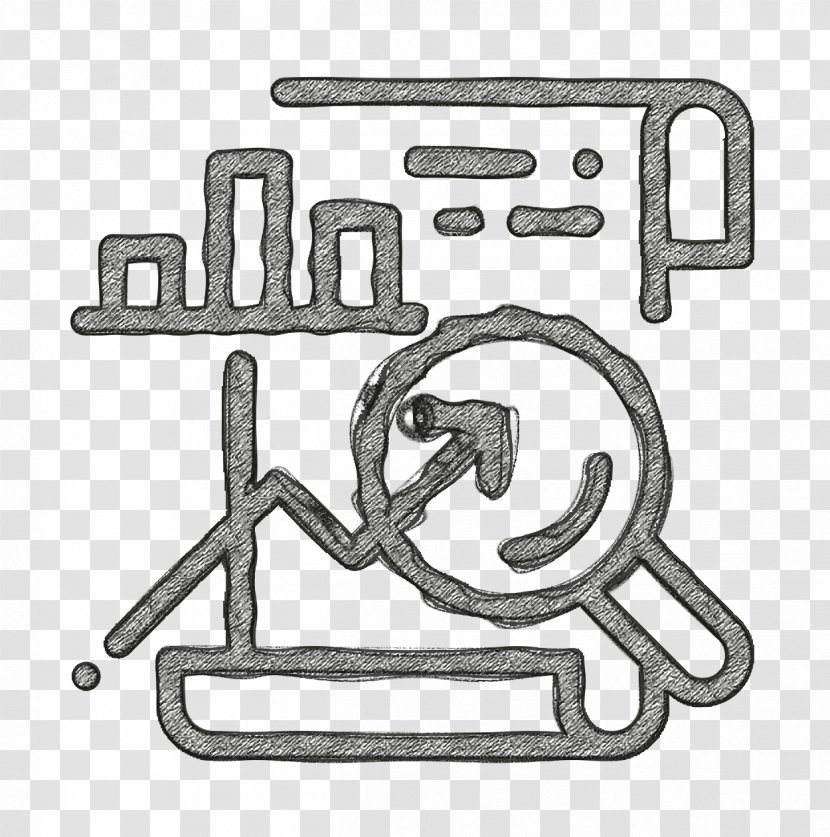 Analytics Icon Digital Marketing Report - Symbol - Line Art Logo Transparent PNG