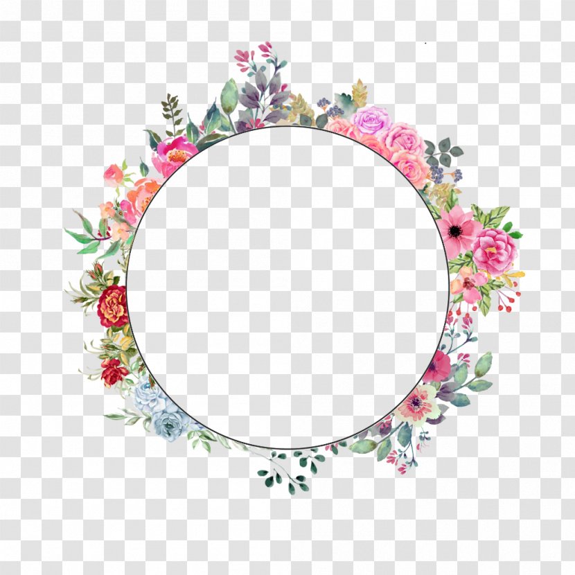 Flower Disk Image Painting - Animals Frame Hand Drawn Transparent PNG