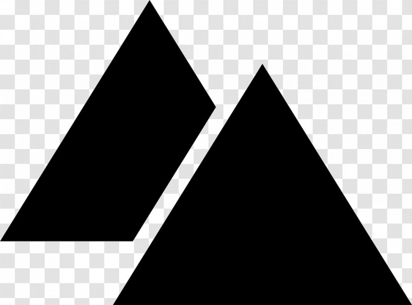Egyptian Pyramids Symbol - Black Transparent PNG