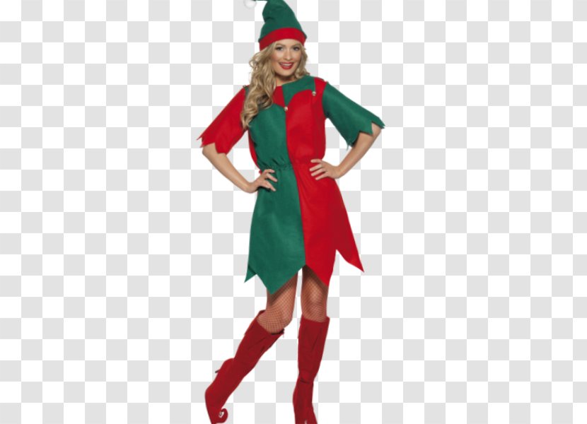Costume Christmas Day Santa Claus Elf Clothing - Dress Transparent PNG