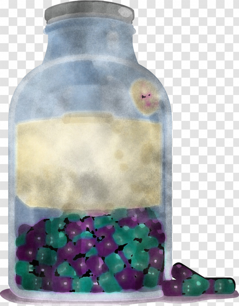 Jelly Bean Purple Bottle Candy Mason Jar Transparent PNG