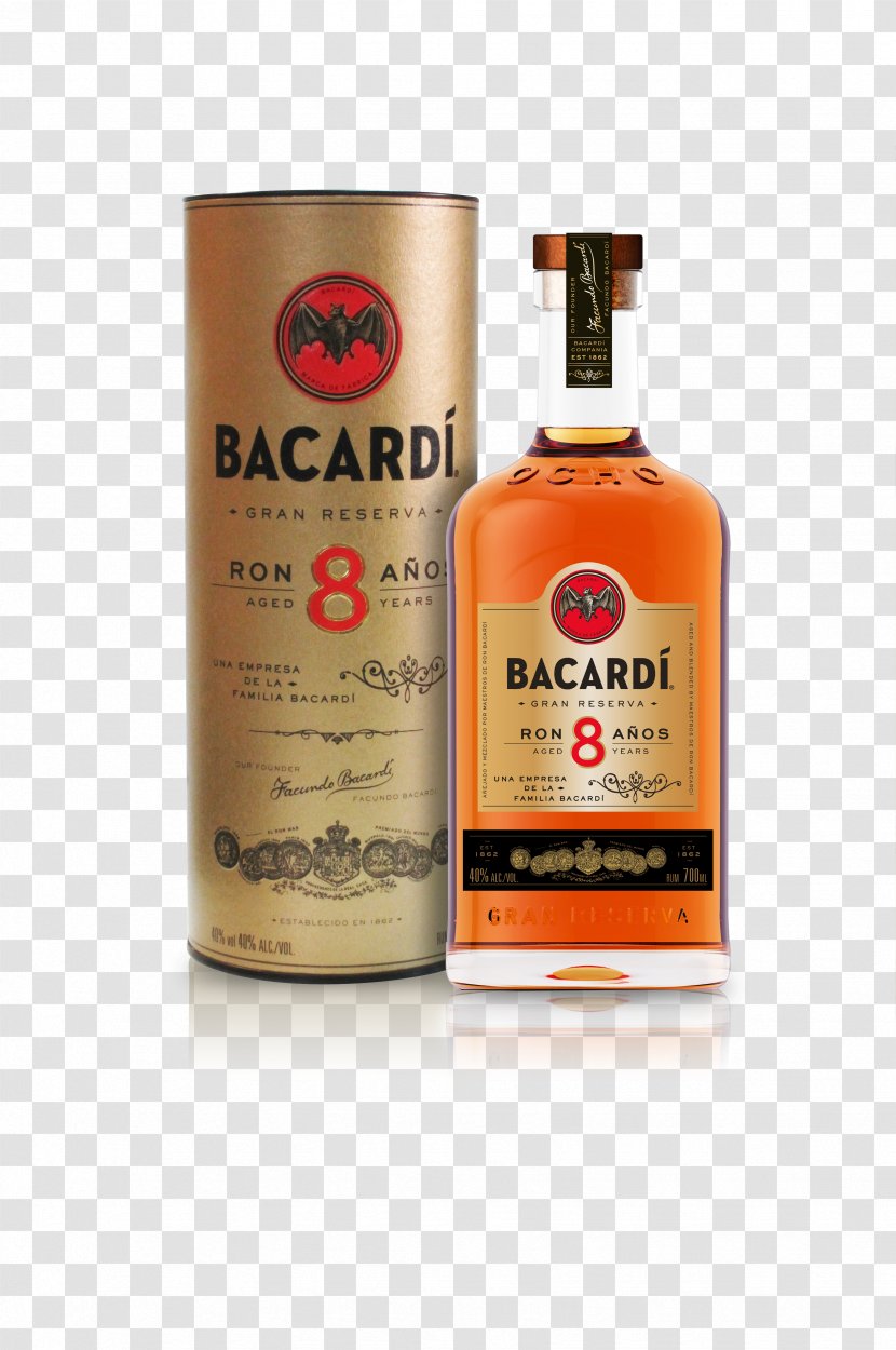 Rum Bacardi 8 Rhum Agricole Whiskey Transparent PNG