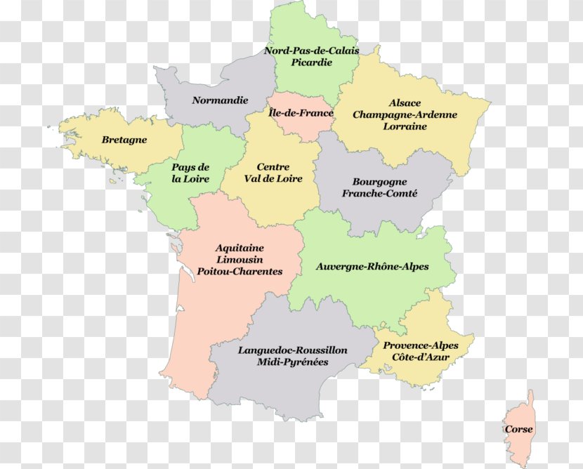 Île-de-France Hauts-de-France Grand Est French Regional Elections, 2015 Regions Of France - Elections - Watercolor Map Transparent PNG