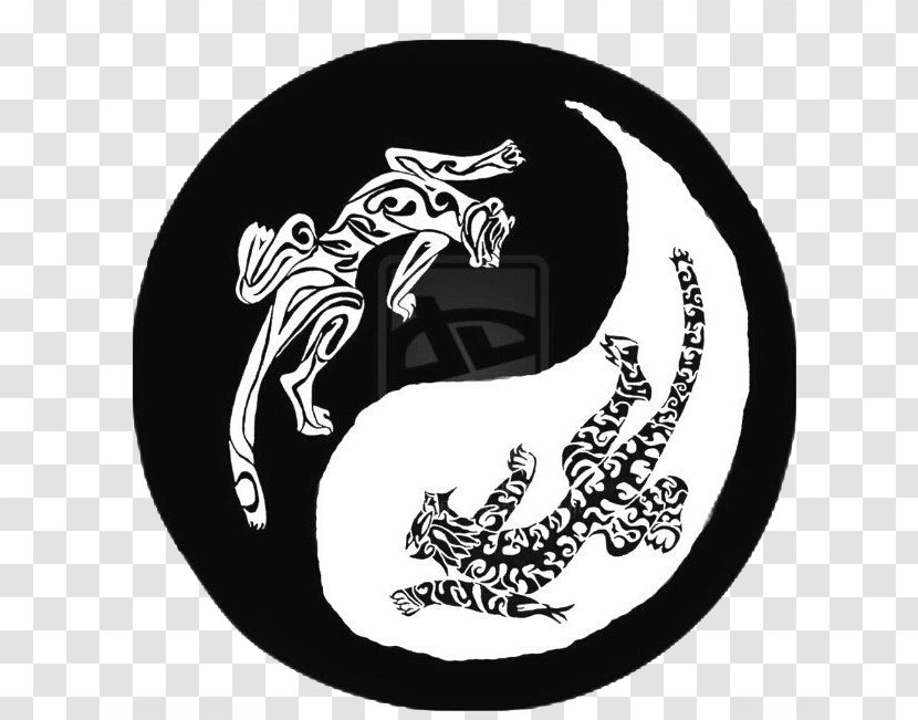 Tiger Leopard Black Panther And White Yin Yang - Panthera - Tai Chi Double Transparent PNG