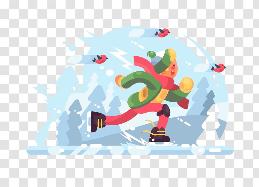 Stock Illustration Royalty-free - Ice Skating - Ski Boy Material Transparent PNG