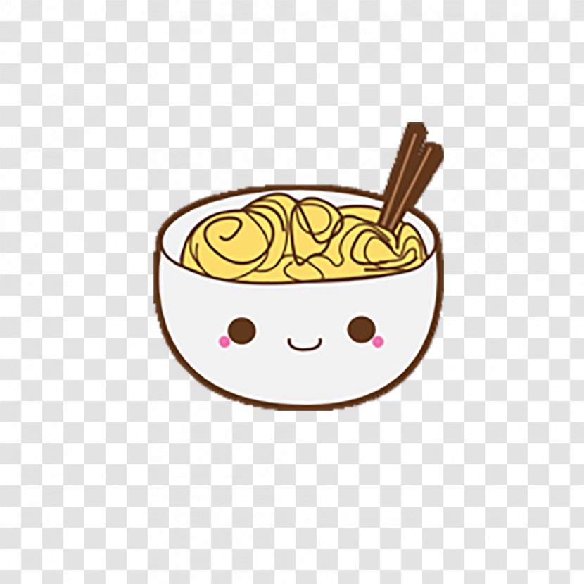 Chinese Cuisine Japanese Take-out Breakfast Drawing - Cute Cartoon Painted Noodle Bowl Transparent PNG