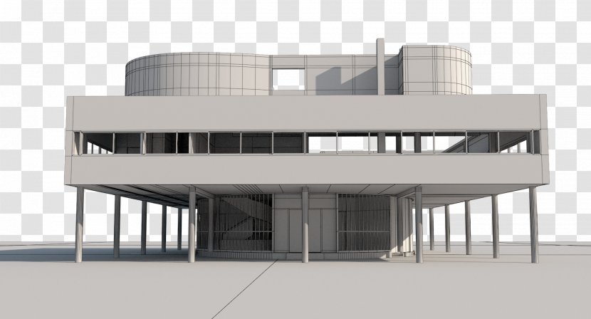 Villa Savoye Modern Architecture Facade Building - Commercial Transparent PNG