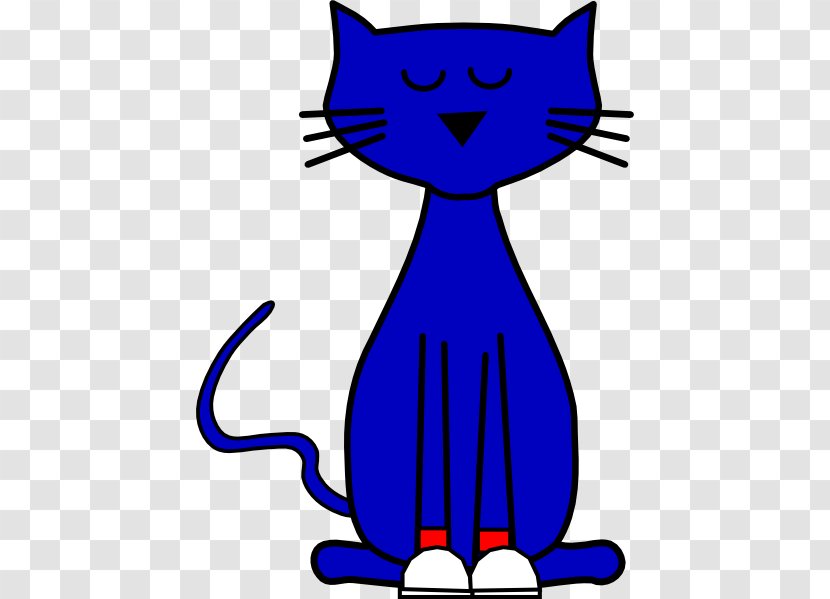Russian Blue Kitten Clip Art - Small To Medium Sized Cats - Pete The Cat Transparent PNG