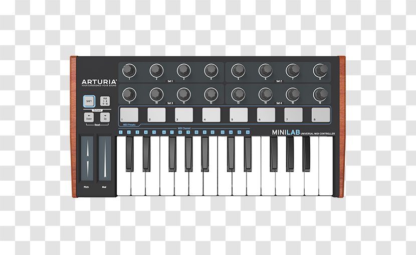 Computer Keyboard MIDI Musical Controllers - Piano - Arturia Keylab 49 Transparent PNG