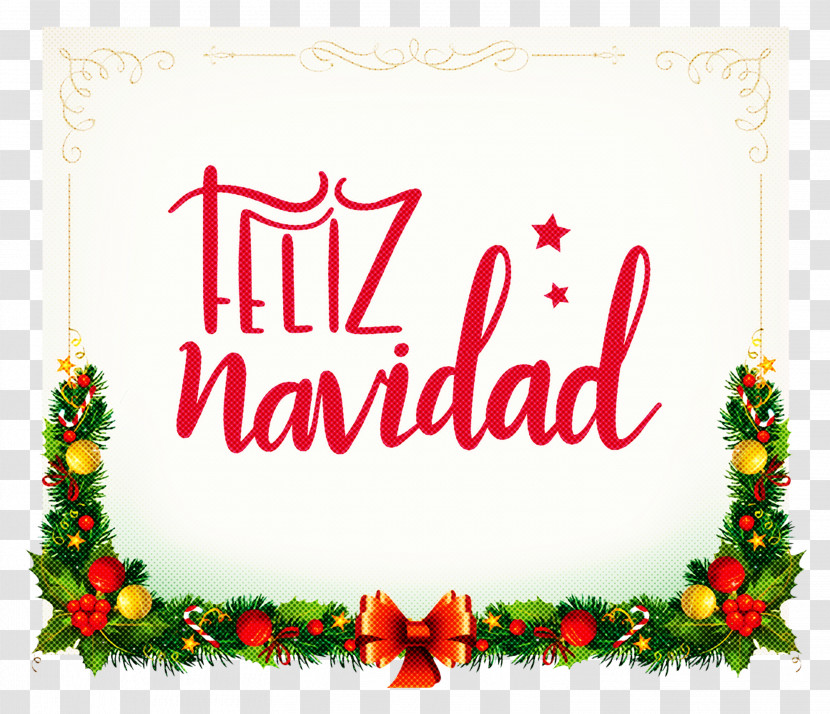 Feliz Navidad Merry Christmas Transparent PNG