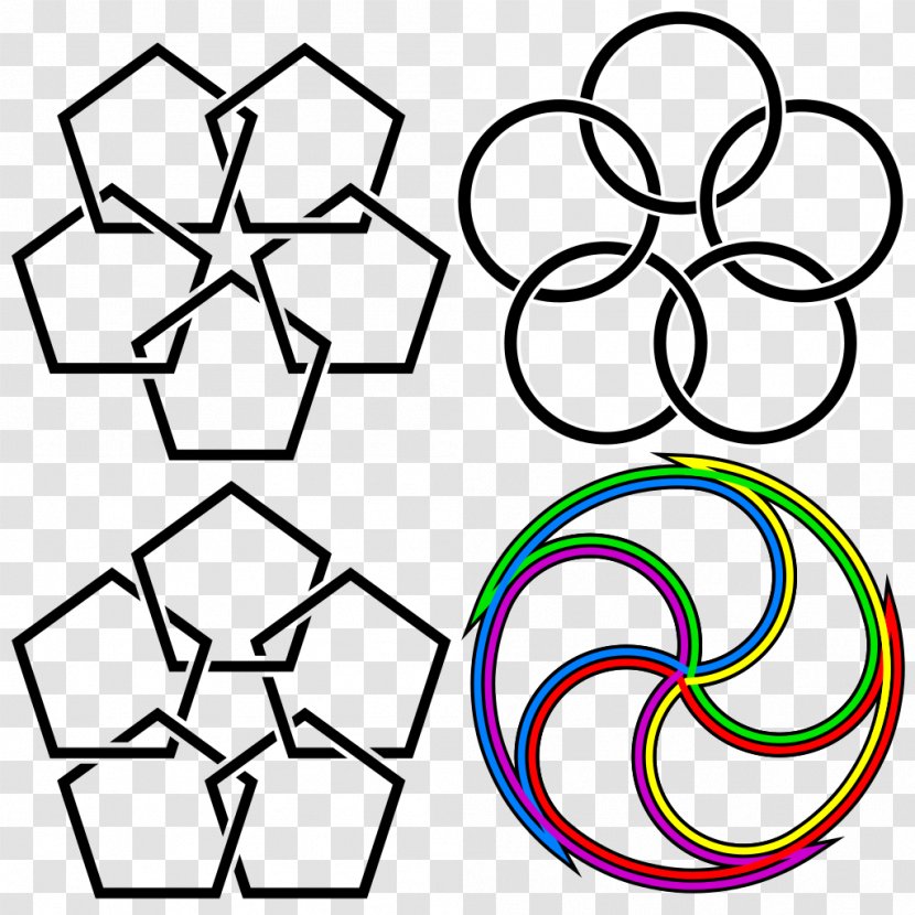 Symmetry Circle Trefoil Knot Mathematics - Interlaced Transparent PNG