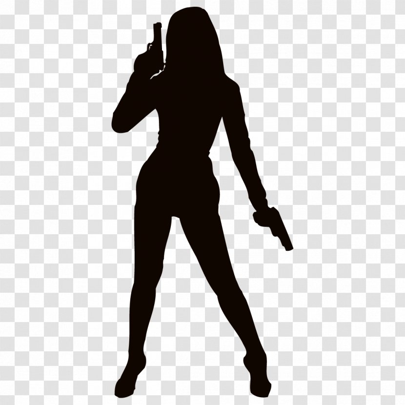 Firearm Woman Weapon Silhouette Clip Art Transparent PNG