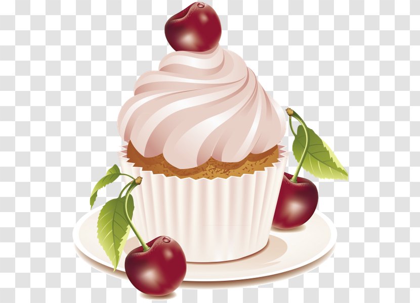 Cupcake Birthday Cake Cherry Muffin Sponge - Toppings - Wedding Transparent PNG