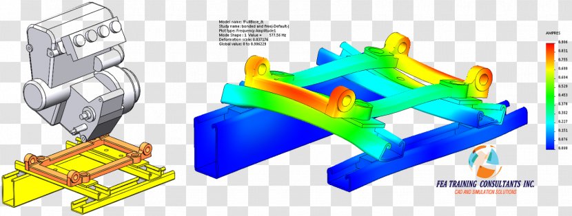 Rigid Body SolidWorks Simulation Material Point Frequency Analysis - Plastic - Solidworks Transparent PNG