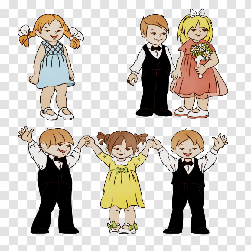Cartoon People Gesture Child Style Transparent PNG
