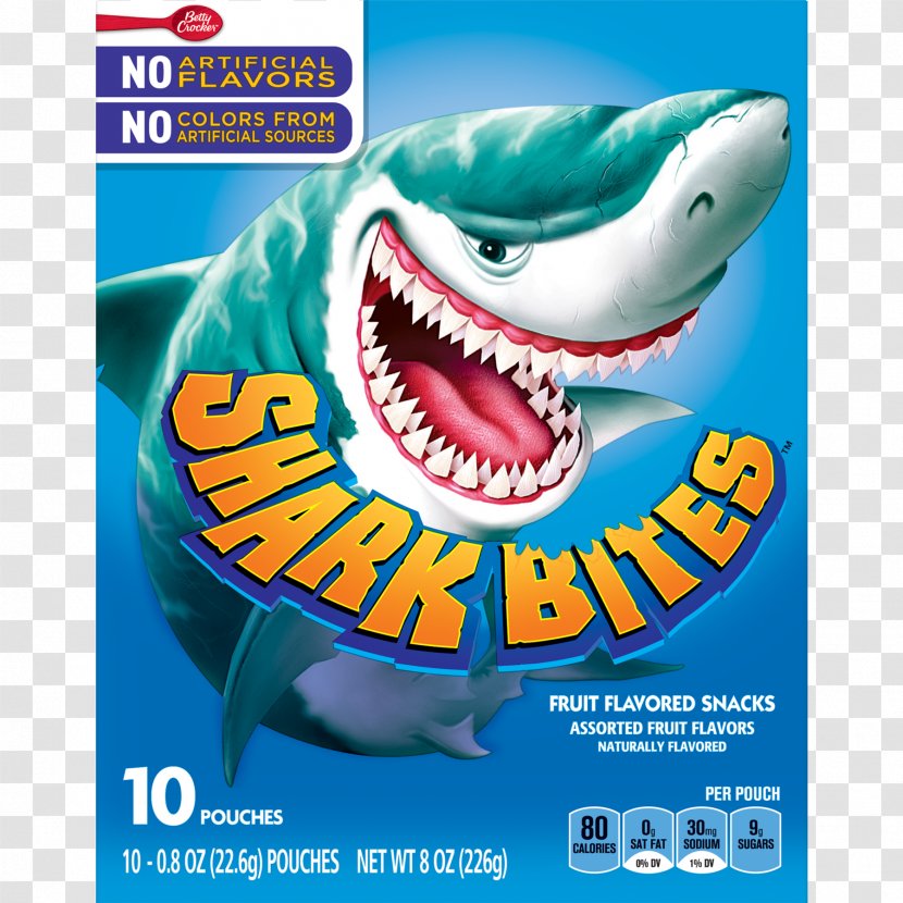 Juice Shark Bites Fruit Snacks Betty Crocker Gummi Candy - Assorted Flavors Transparent PNG