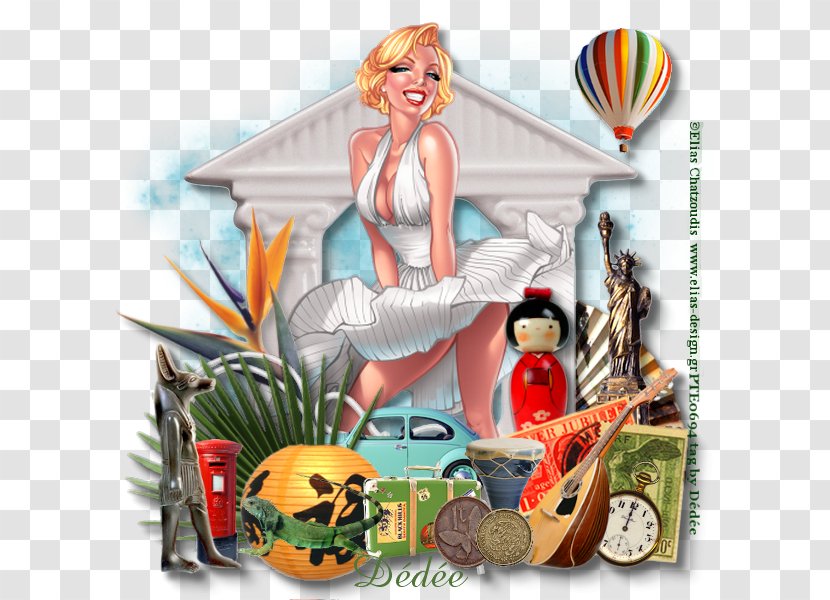 Photomontage Animated Cartoon Marilyn Monroe - TRAVEL THE WORLD Transparent PNG