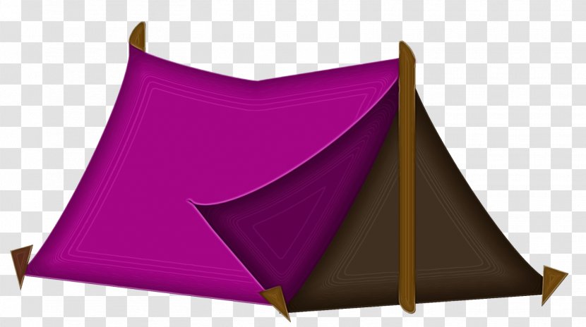 Tent Cartoon - Violet - Triangle Magenta Transparent PNG