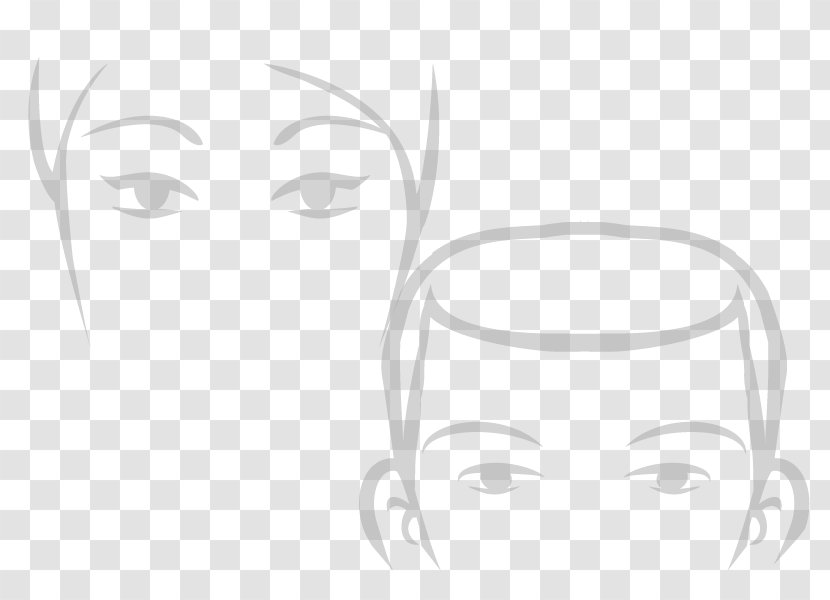 Eyebrow Forehead Line Art Sketch - Cartoon - Cosmetic Treatment Transparent PNG