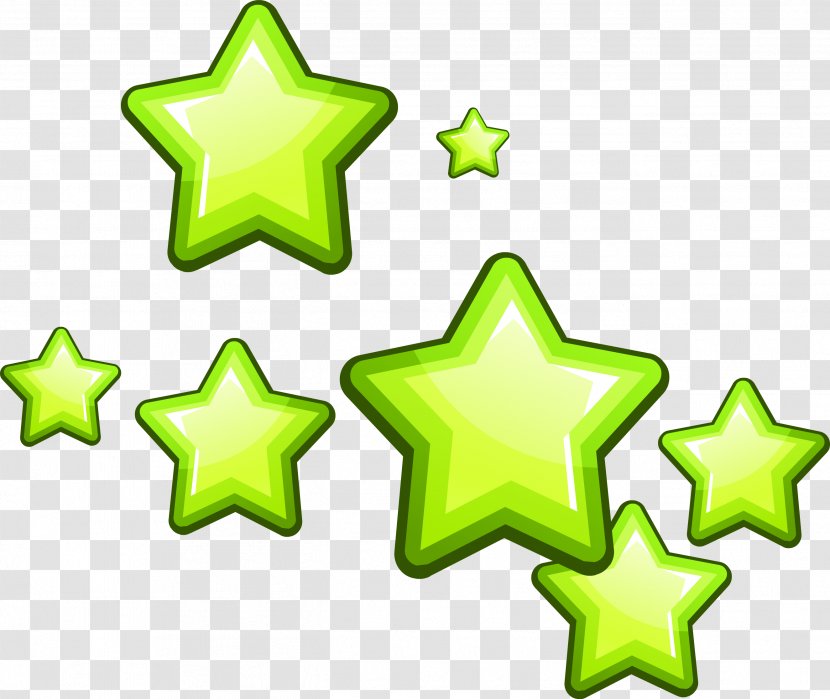 Clip Art Green Star Sticker - Yellow Transparent PNG