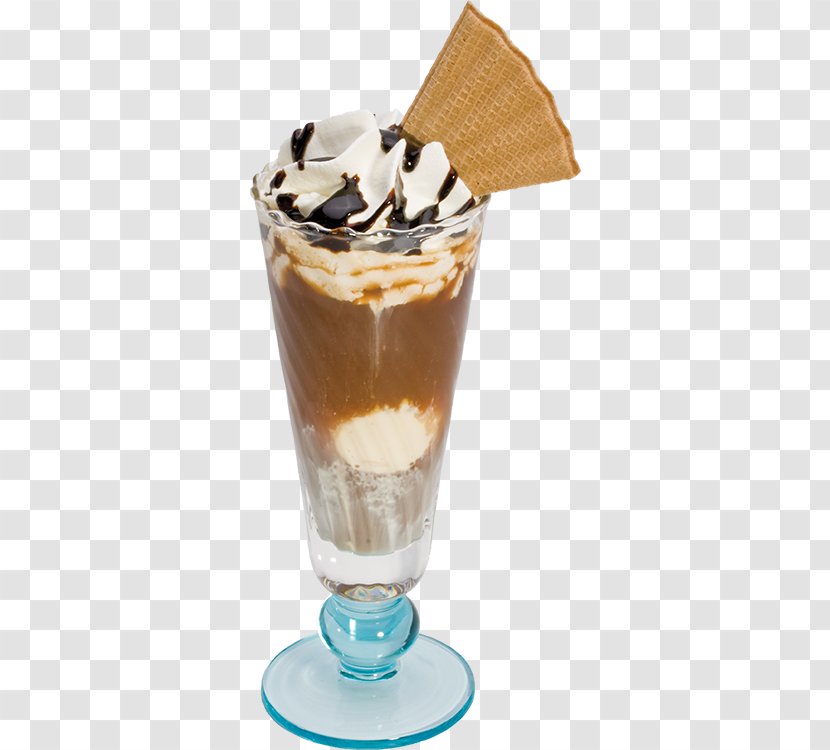 Sundae Chocolate Ice Cream Milkshake Frappé Coffee Iced - Vanilla Transparent PNG
