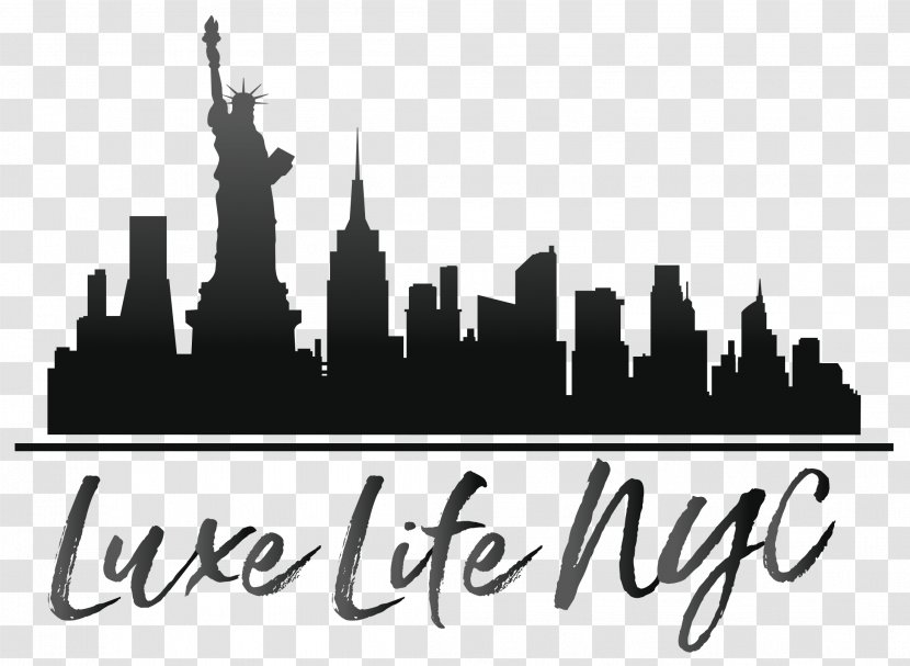 New York City Skyline Watercolor Painting Silhouette - Logo Transparent PNG