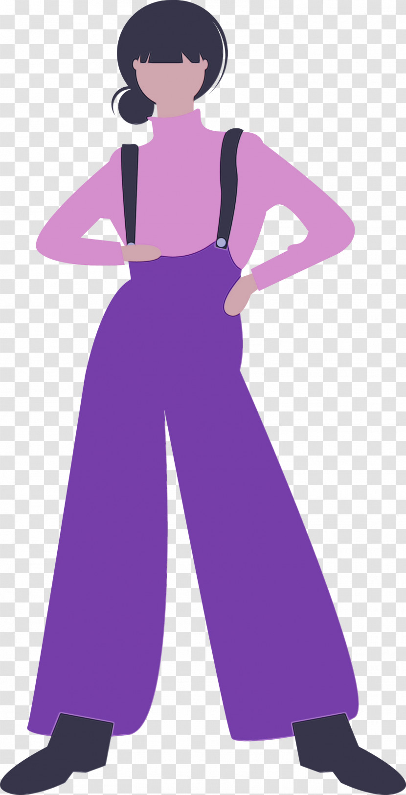 Violet Clothing Purple Standing Trousers Transparent PNG