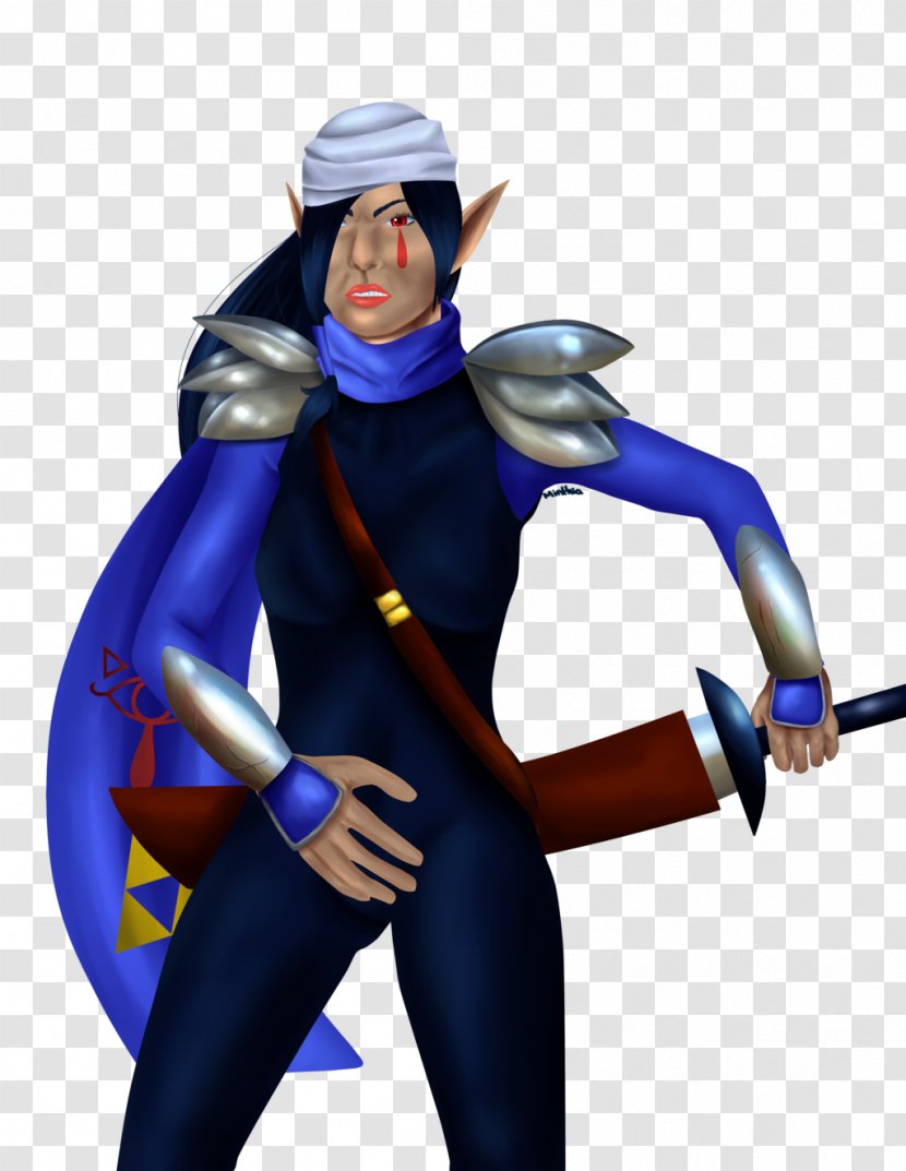 Cobalt Blue Superhero Costume Suit Actor - Headgear - Sheikah Transparent PNG