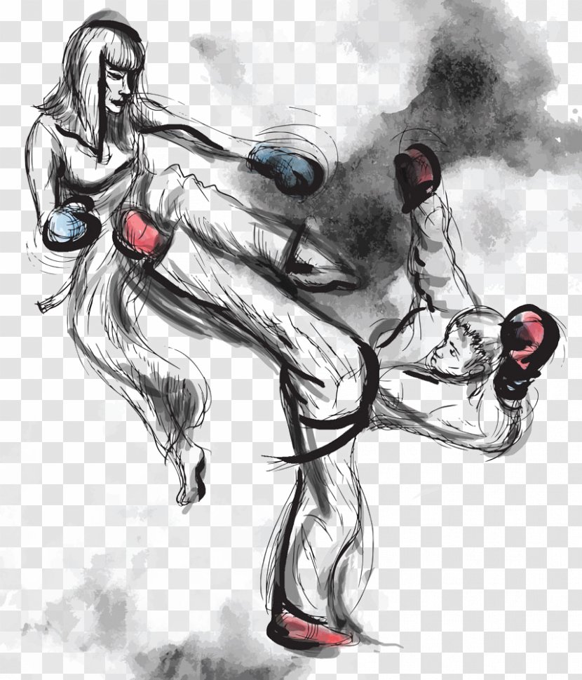 Korea Taekwondo Association Martial Arts Stock Photography - Shutterstock - Hand-painted Wrestling Transparent PNG