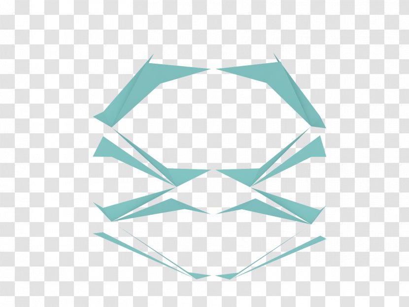 Triangle Line Product Design Graphics - Teal Transparent PNG