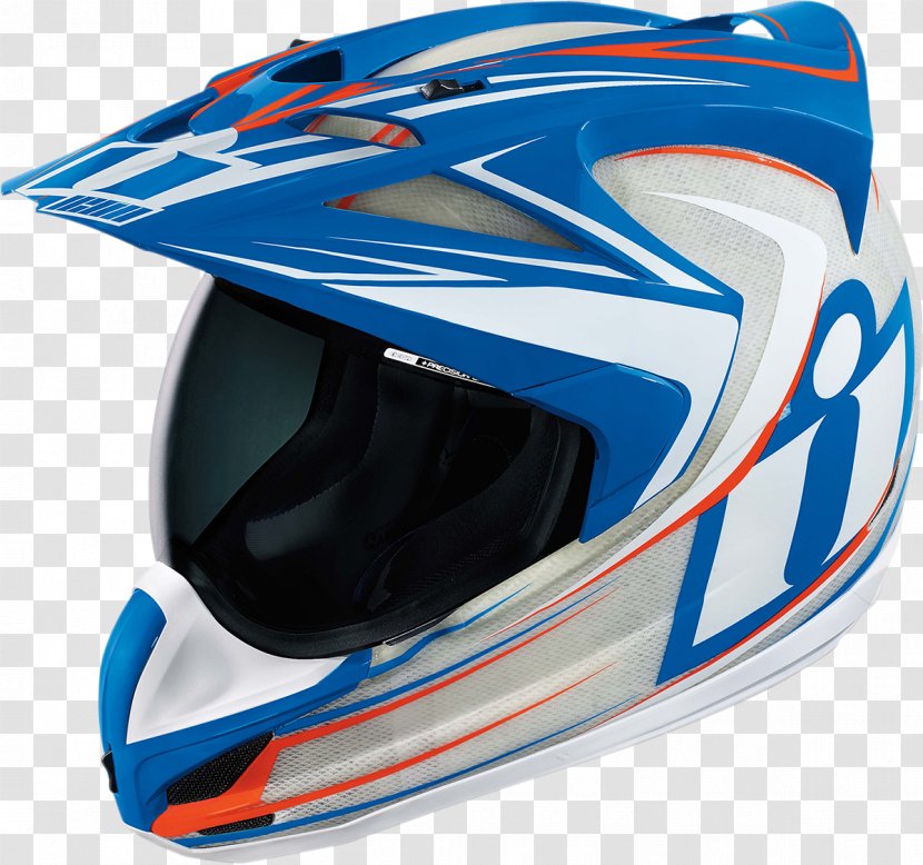 Motorcycle Helmets Dual-sport Integraalhelm Visor - Electric Blue Transparent PNG