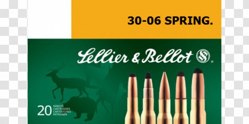 .30-06 Springfield Sellier & Bellot Full Metal Jacket Bullet Ammunition Grain - Cartoon Transparent PNG