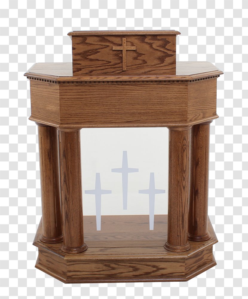 Pulpit Furniture Communion Table Church Altar - Pastor - Oak Transparent PNG
