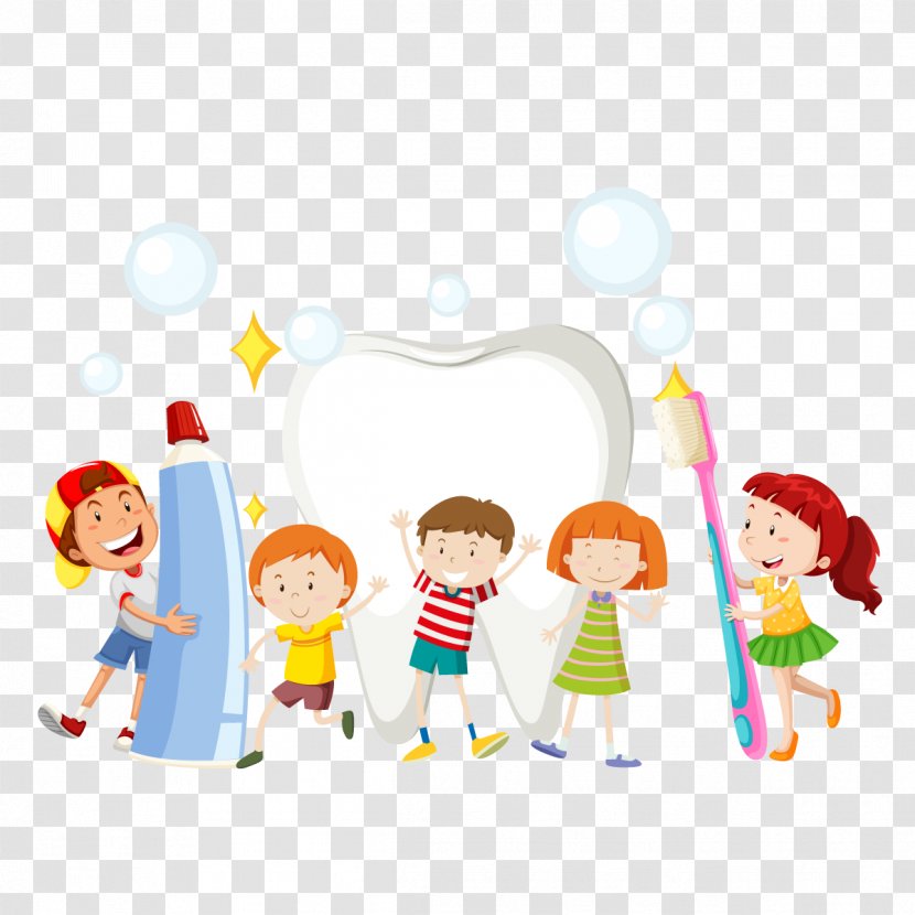 Tooth Teeth Cleaning Dentistry Illustration - Shutterstock - Vector Brush Their Transparent PNG