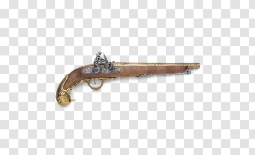 18th Century Flintlock Firearm Pistol Blunderbuss - Frame Transparent PNG