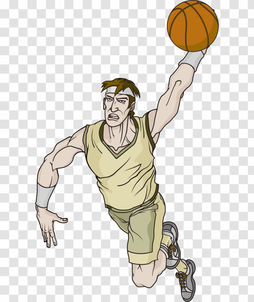 Cartoon Basketball Character Clip Art - Model Sheet - Vector Handsome Playing Comic Man Transparent PNG