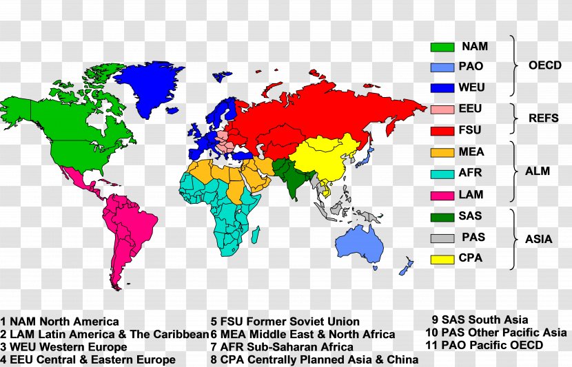 World Map Globe - Drawing - Regions Transparent PNG