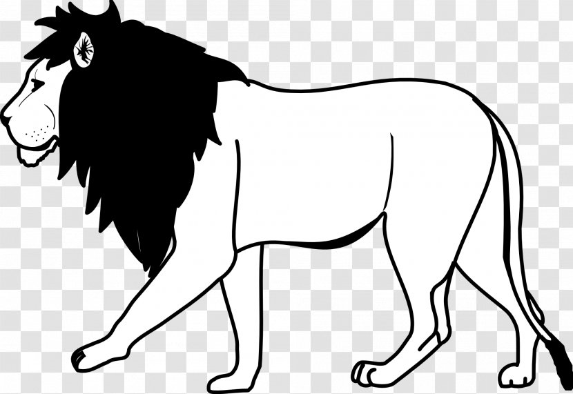 Lion Black And White Roar Clip Art - Monochrome Photography - African Cliparts Transparent PNG