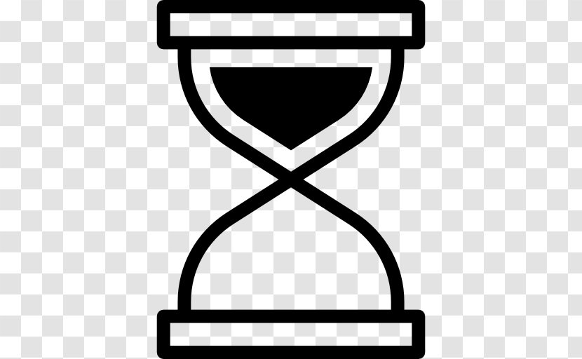 Hourglass Time - Black And White Transparent PNG