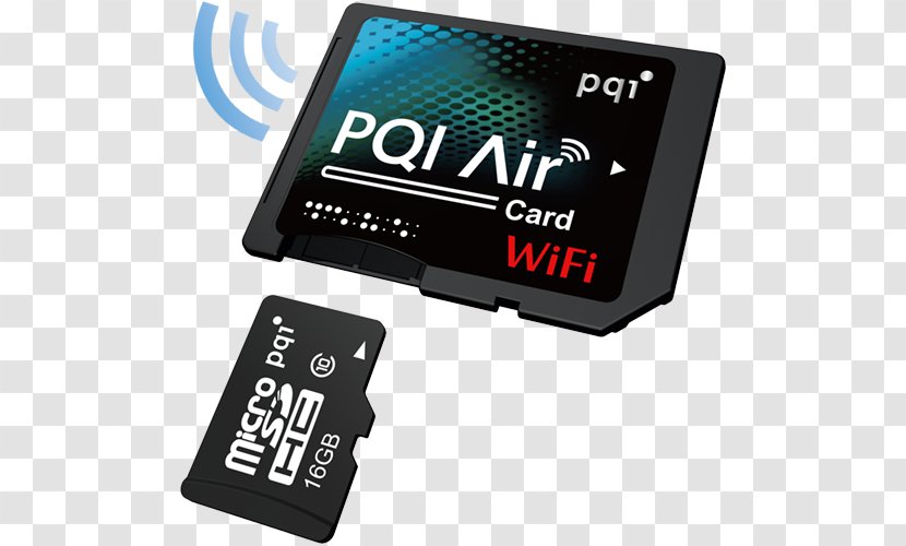 Secure Digital PQI Air Card Wireless SD (16GB) MicroSD Flash Memory Cards SanDisk - Hardware Transparent PNG