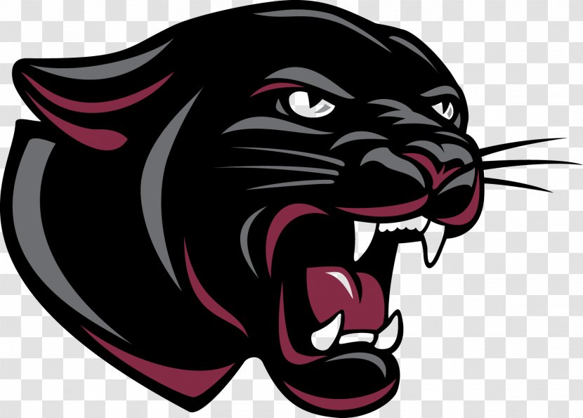 Permian High School Panther Logo Mascot Clip Art - Black - Cat Transparent PNG