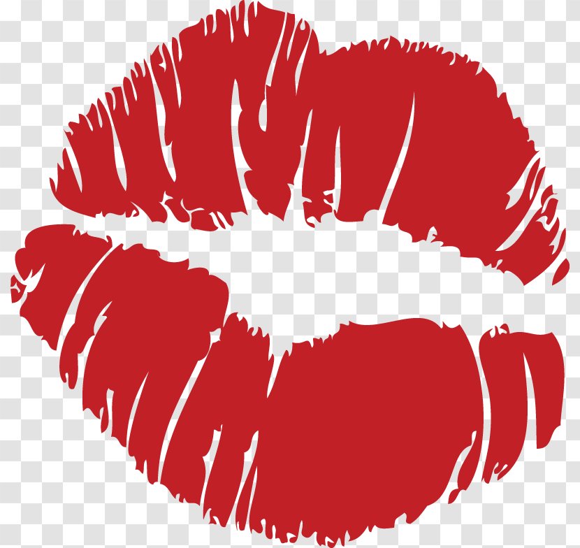 Sticker Wall Decal Kiss Lip - Plastic - Image Of Red Lips Transparent PNG