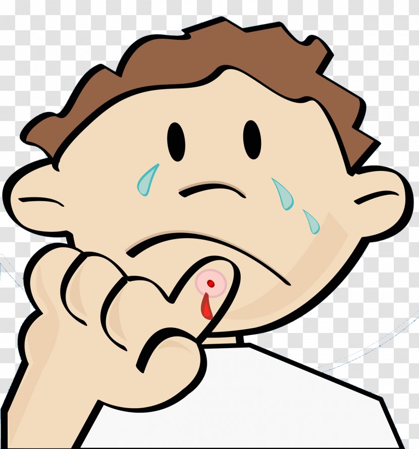 Crying Cartoon Illustration - Watercolor - Child's Finger Is Injured Transparent PNG