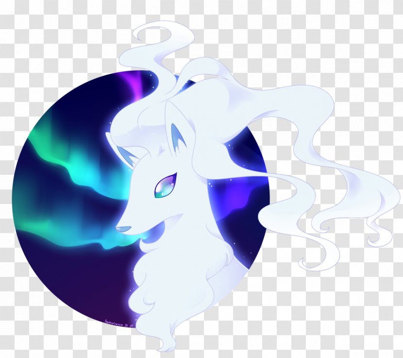 Pokémon Sun And Moon Ninetales Vulpix Ultra - Art - Aurora Boreal Transparent PNG