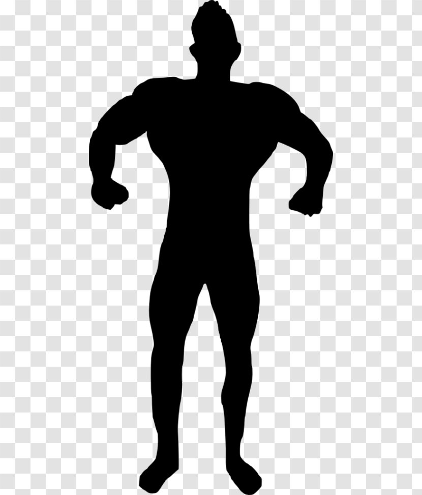 Bodybuilding Silhouette - Black Transparent PNG