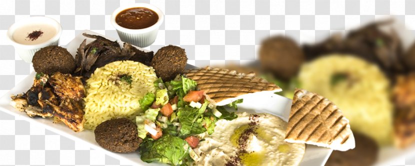 Vegetarian Cuisine Mediterranean Falafel Hummus Pita - Recipe - Platter Shawarma Transparent PNG