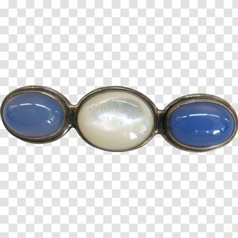 Cobalt Blue Gemstone Silver Cufflink Jewelry Design - Body Jewellery - Large Pearl Transparent PNG